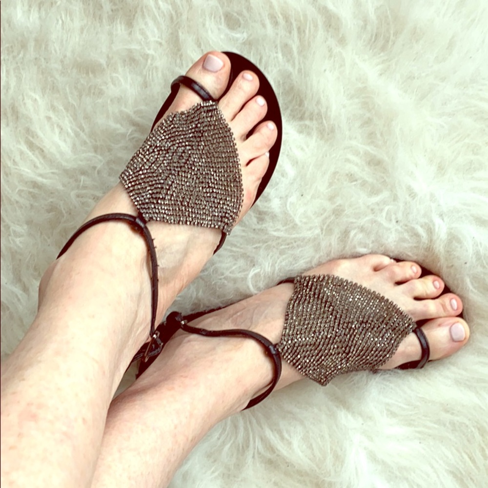 Lola Cruz leather flat sandal